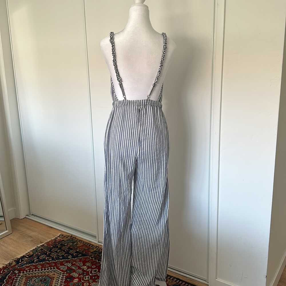 NWT Roxy blue and white striped romper - size Small - Picture 3 of 3